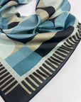 Blue Circles Silk Scarf