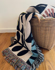 Folk Art Throw in Black and White