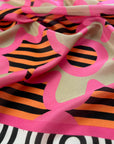 Pop Art Tiger Flower Silk Scarf