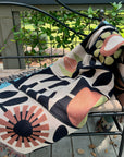 Folk Art Throw in Black and White