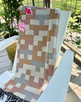 Pink Quilt Woven Throw Blanket