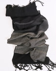 Blanket Scarf in Black and Gray