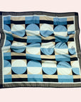 Blue Circles Silk Scarf