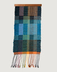 Blue Blocks Handwoven Tapestry