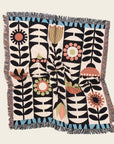 Folk Art Throw in Black and White