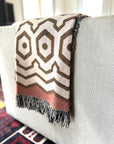 Graphikos Woven Throw Brown