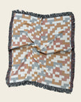Pink Quilt Woven Throw Blanket