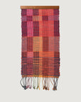 Red handwoven wall hanging modern