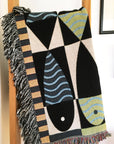 Sardines Woven Throw Blanket