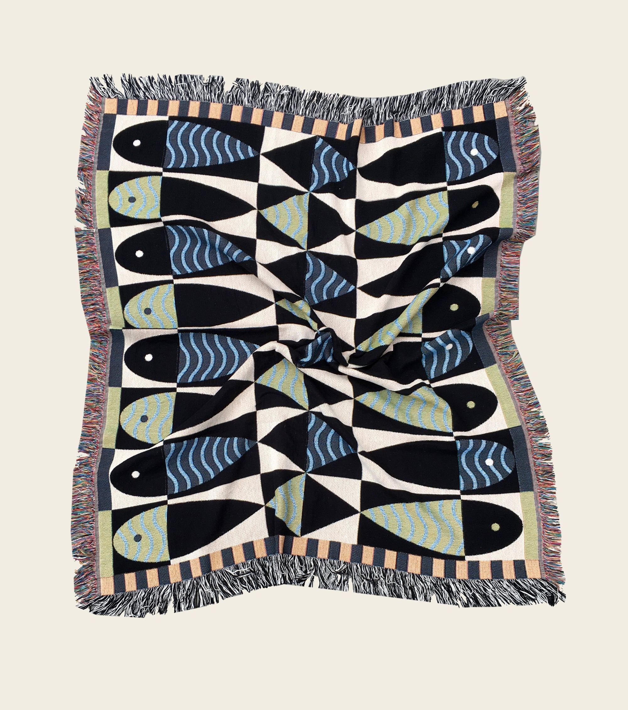 Sardines Woven Throw Blanket