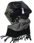 Blanket Scarf in Black and Gray