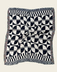 modern circles woven blanket