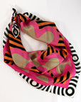 Pop Art Tiger Flower Silk Scarf