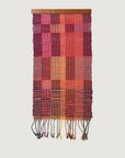 Red handwoven wall hanging modern