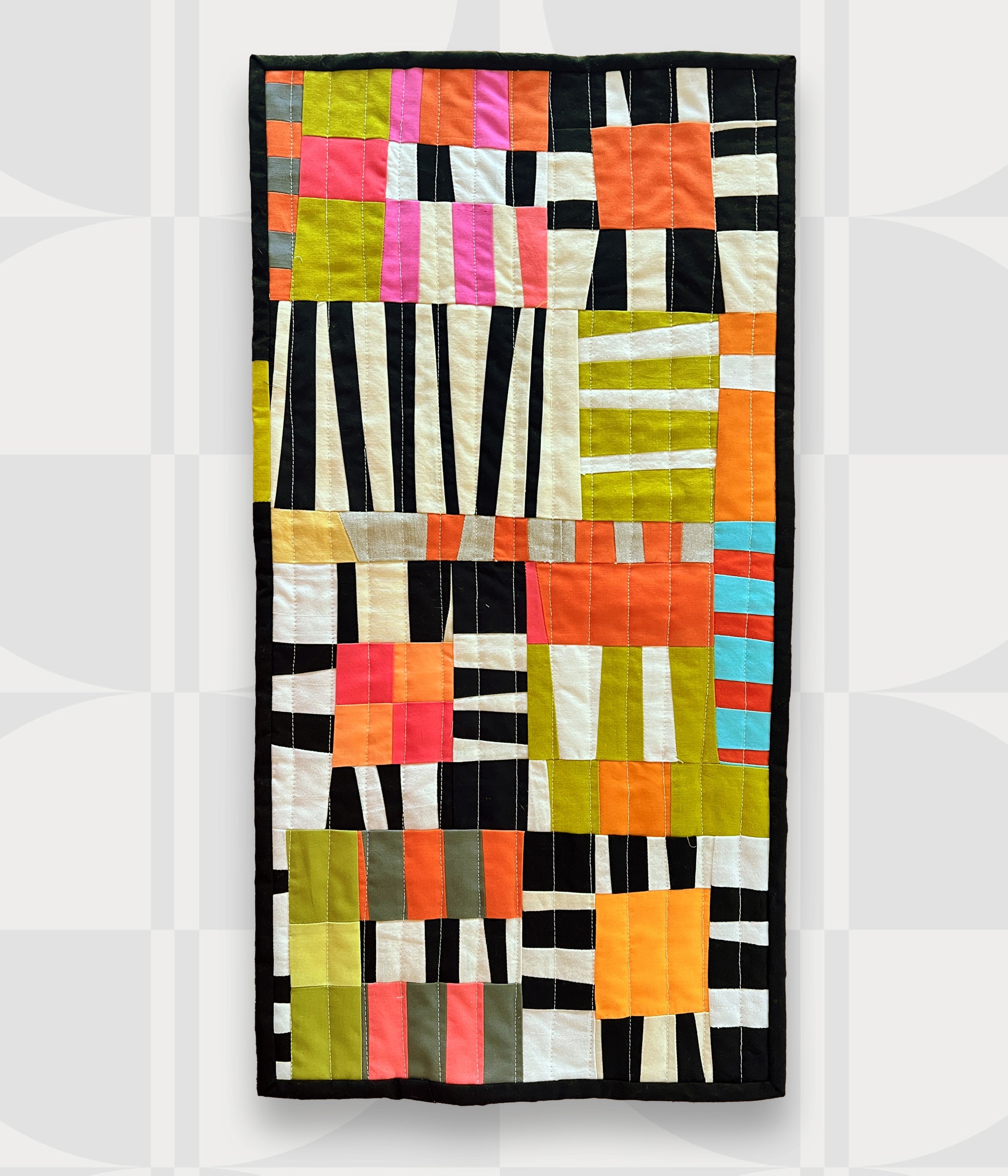 geometric quilted wall art